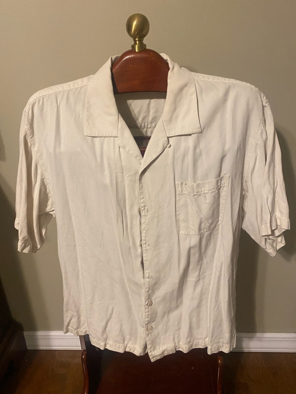 Tommy Bahama Short-Sleeve Button-Down Shirt in Off-White